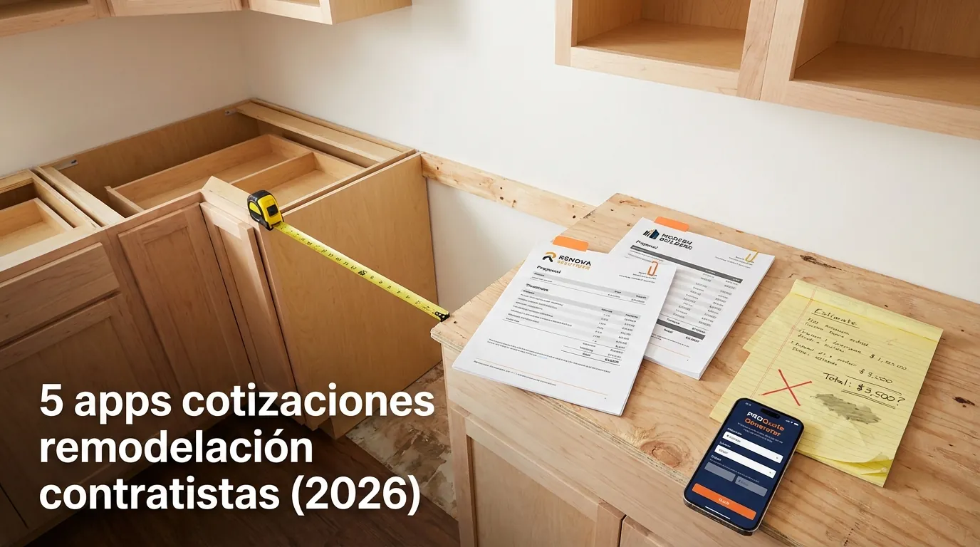 5 apps cotizaciones remodelación contratistas (2026)