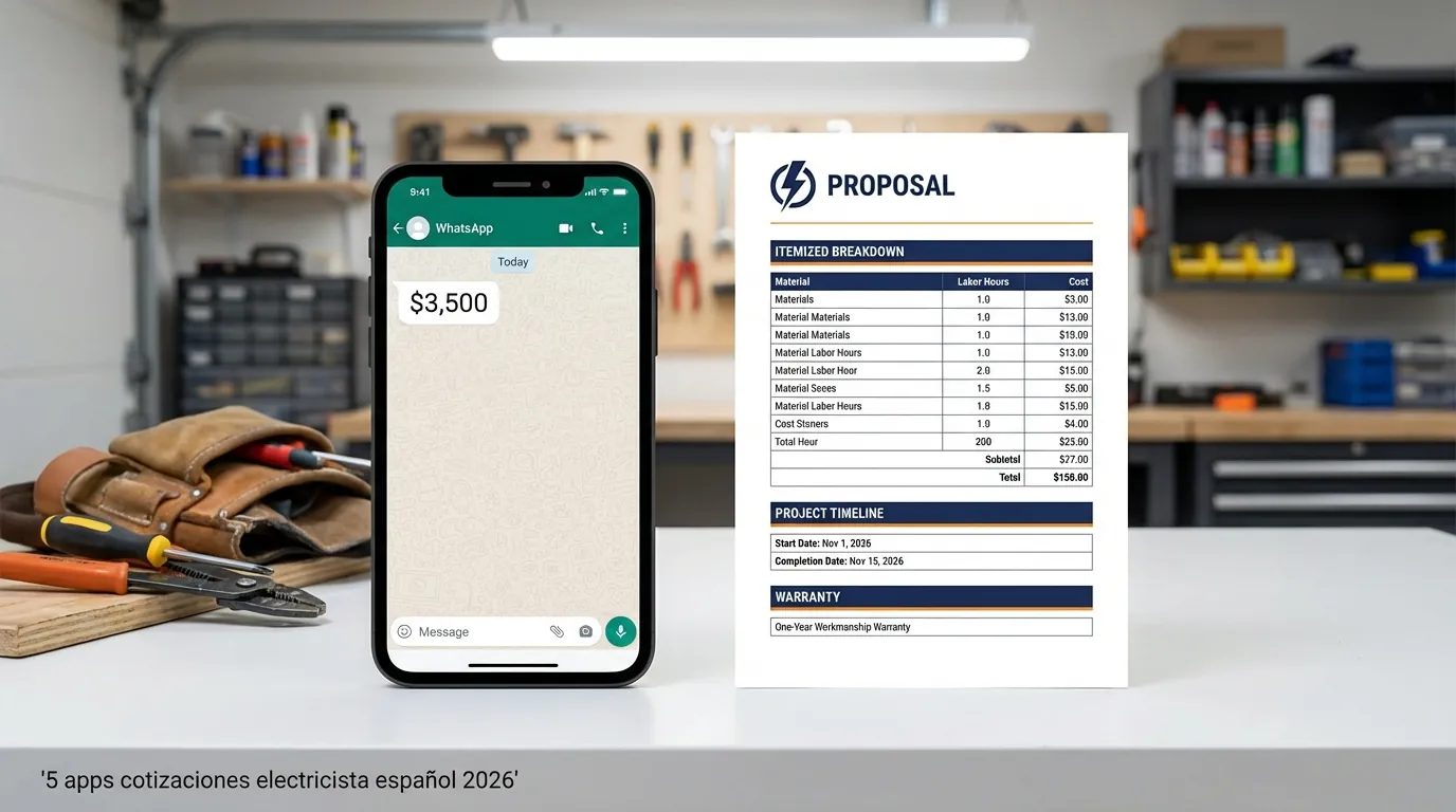 5 apps cotizaciones electricista español 2026