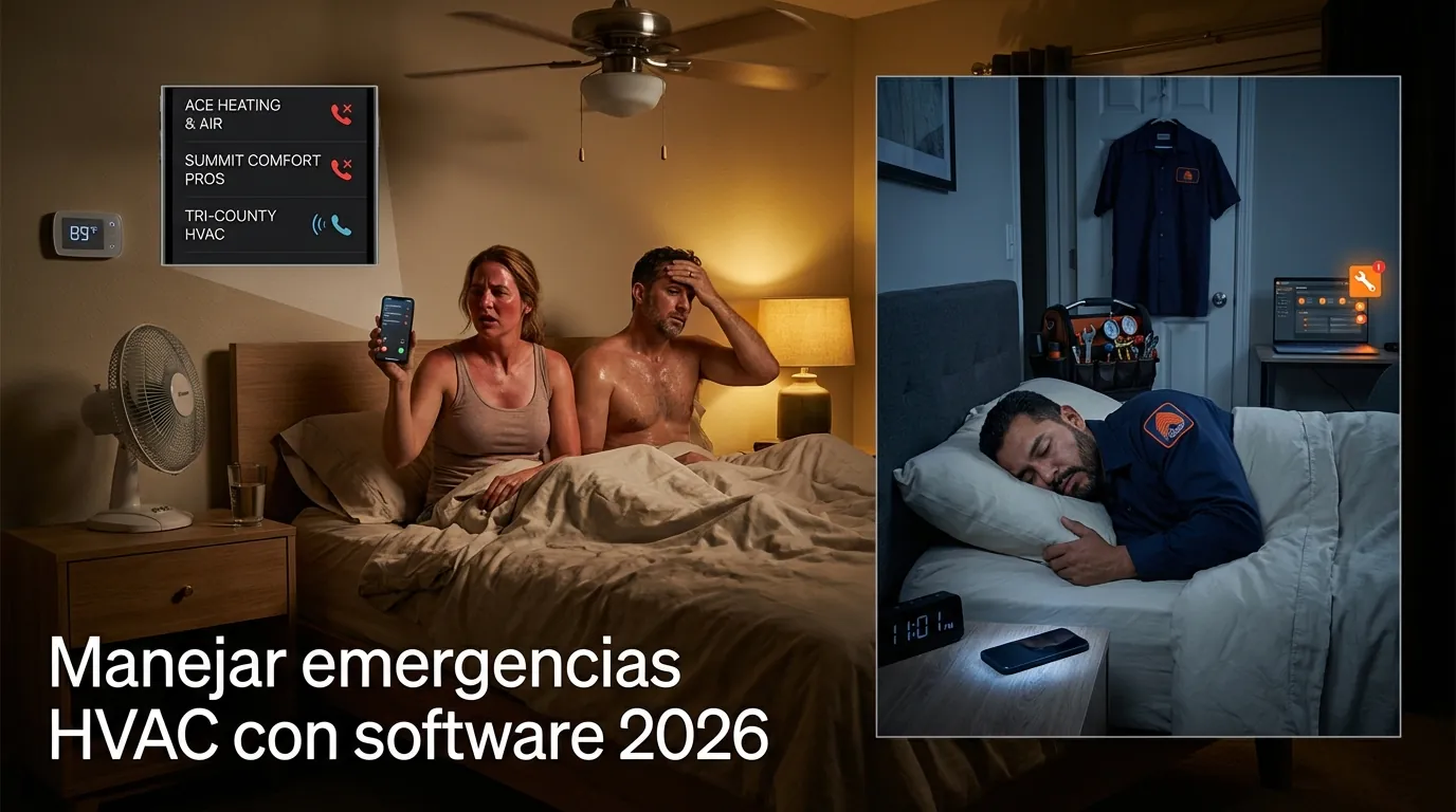 Manejar emergencias HVAC con software 2026