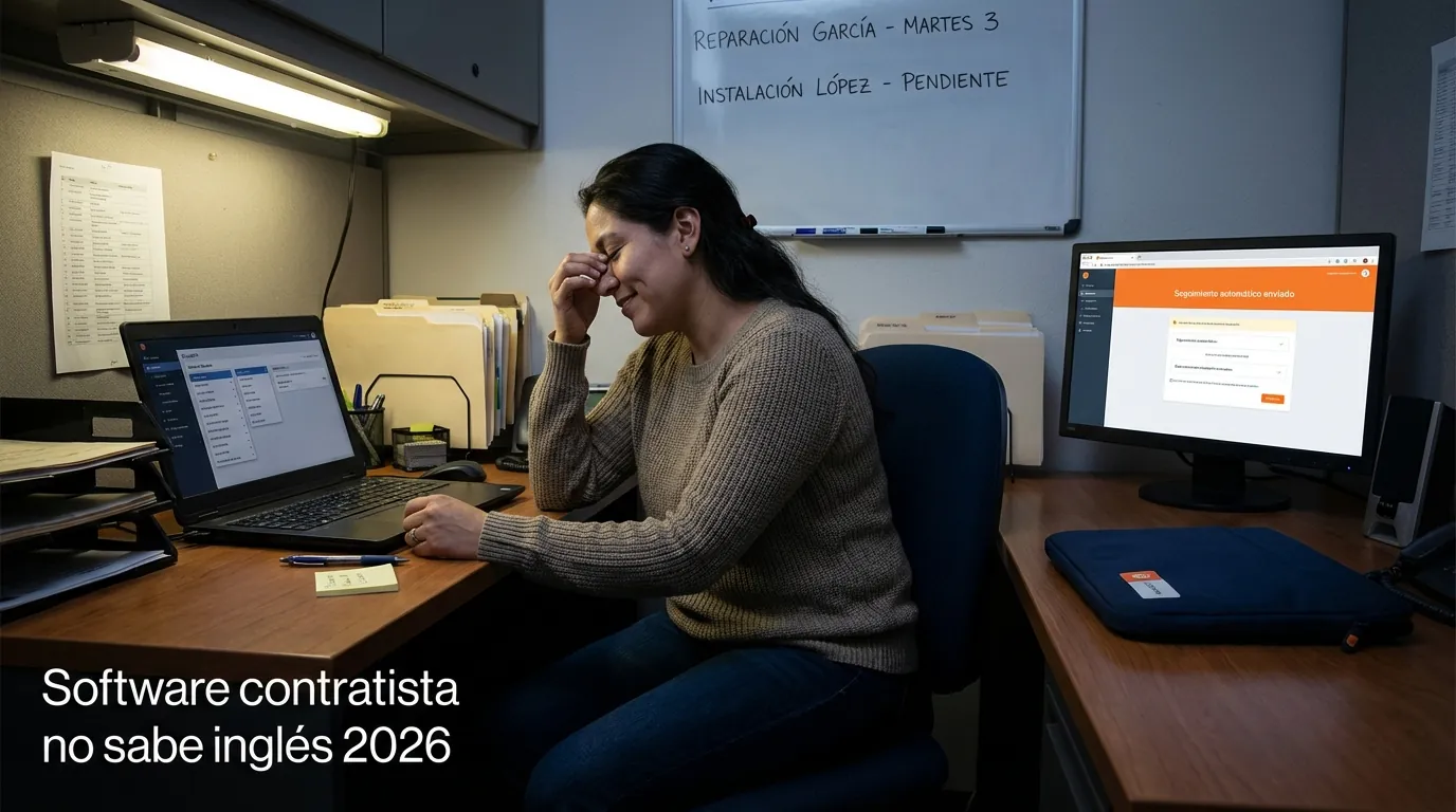 Software contratista no sabe inglés 2026
