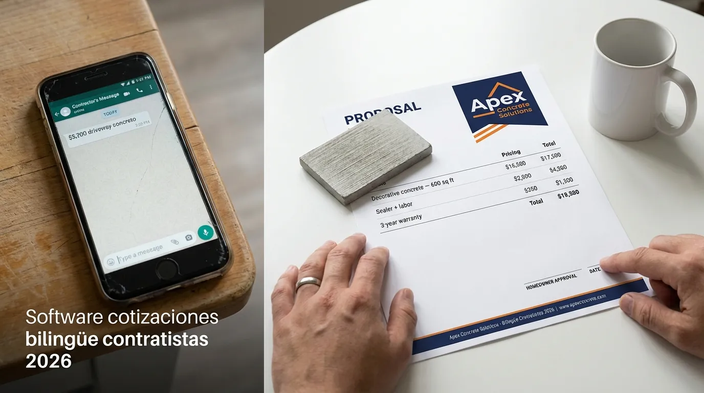 Software cotizaciones bilingüe contratistas 2026
