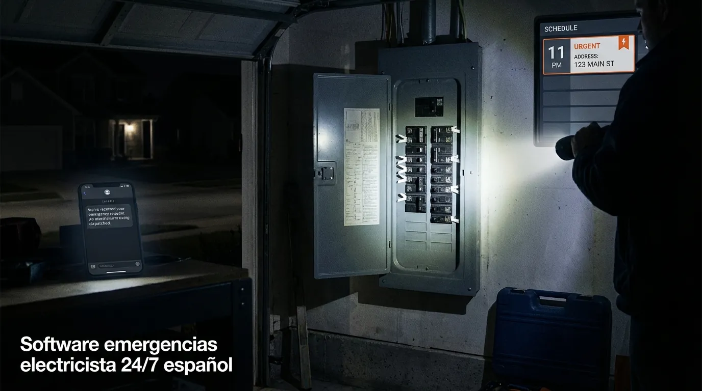 Software emergencias electricista 24/7 español